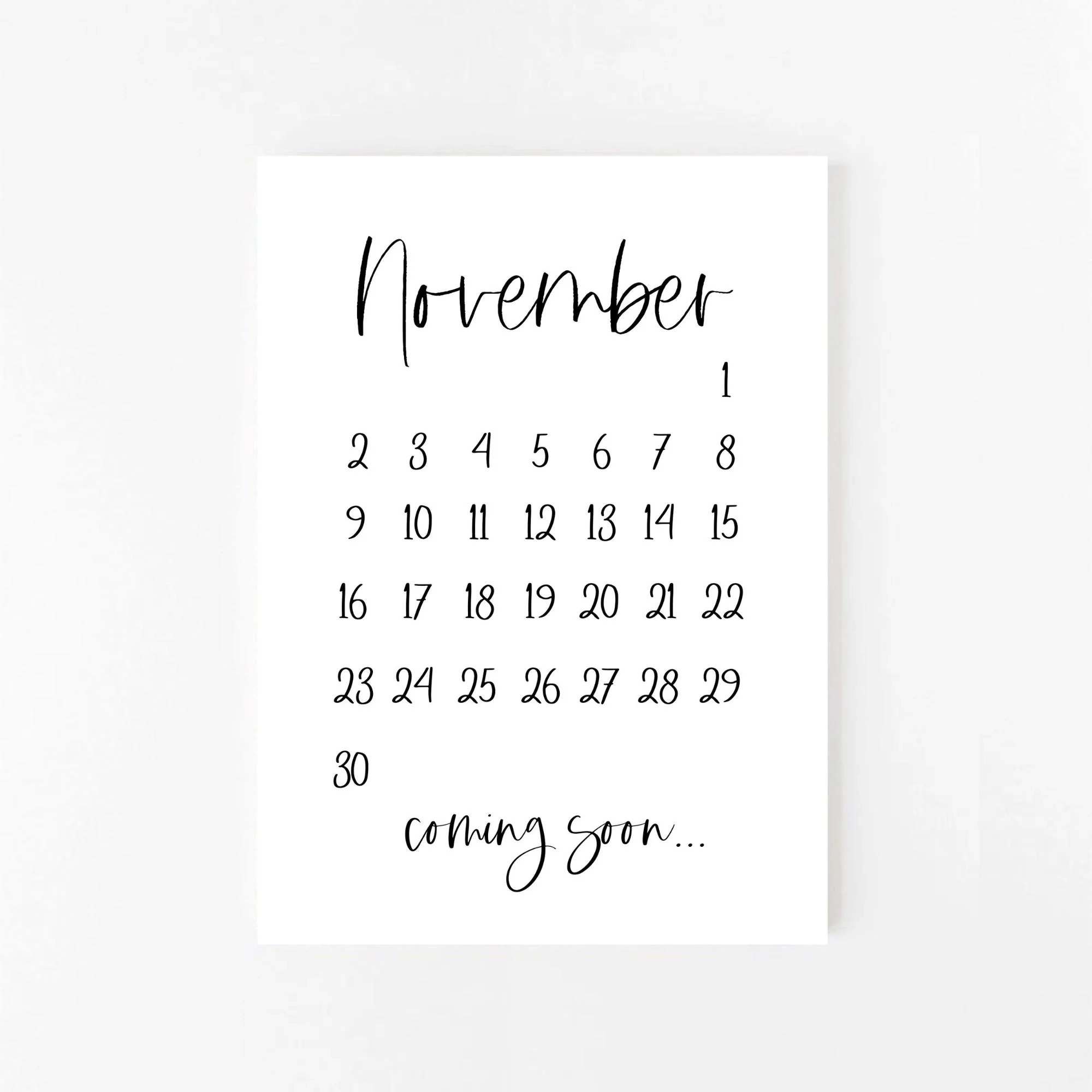 Kalendermonat November Dezember