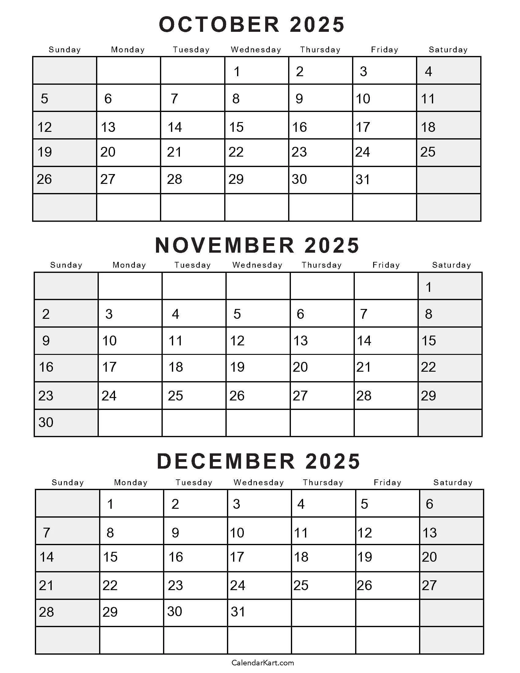 Tischkalender Oktober November