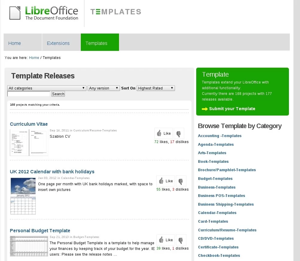 OpenOffice Kostenlose Vorlagen Templates F r LibreOffice Eigenes Repository Bitblokes Linux Spiele Streaming VPN Open Source Server
