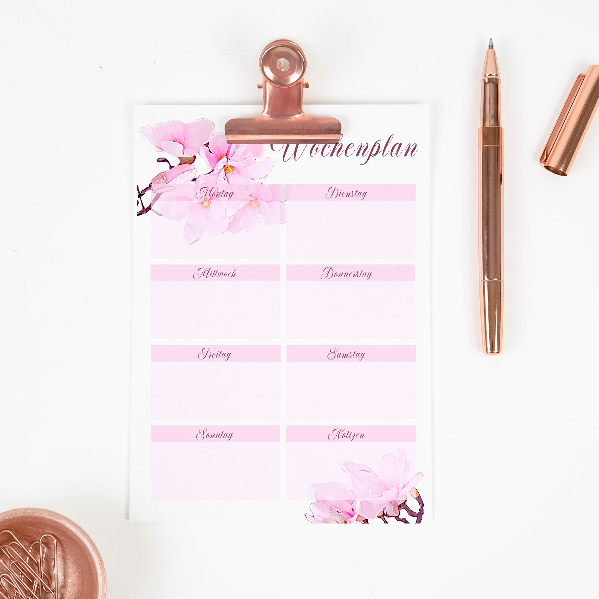 Organizer Planer 2024 Kalender Und Vorlagen Zum Ausdrucken SET Pink Spring Watercolor Swomolemo Printables