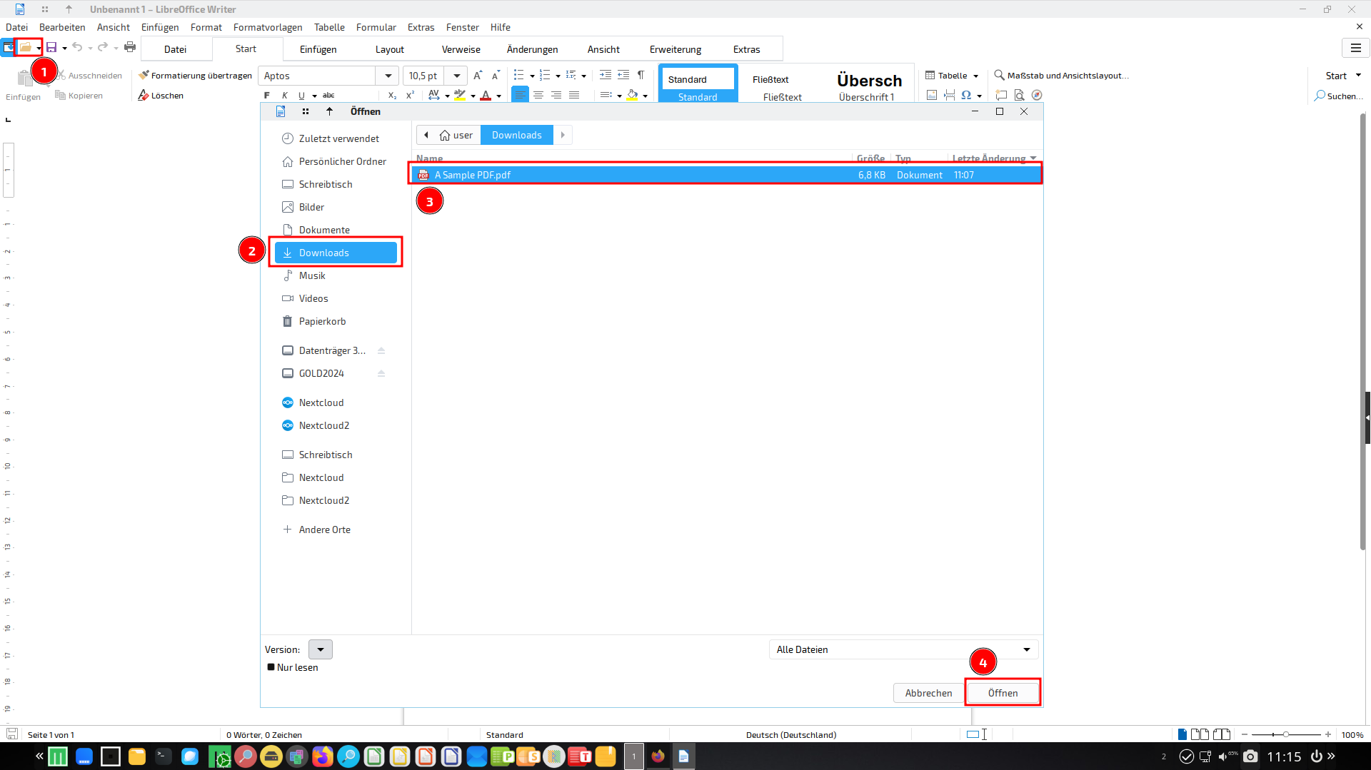 PDF Dateien Bearbeiten Mit Libre Office Draw Linux Bibel