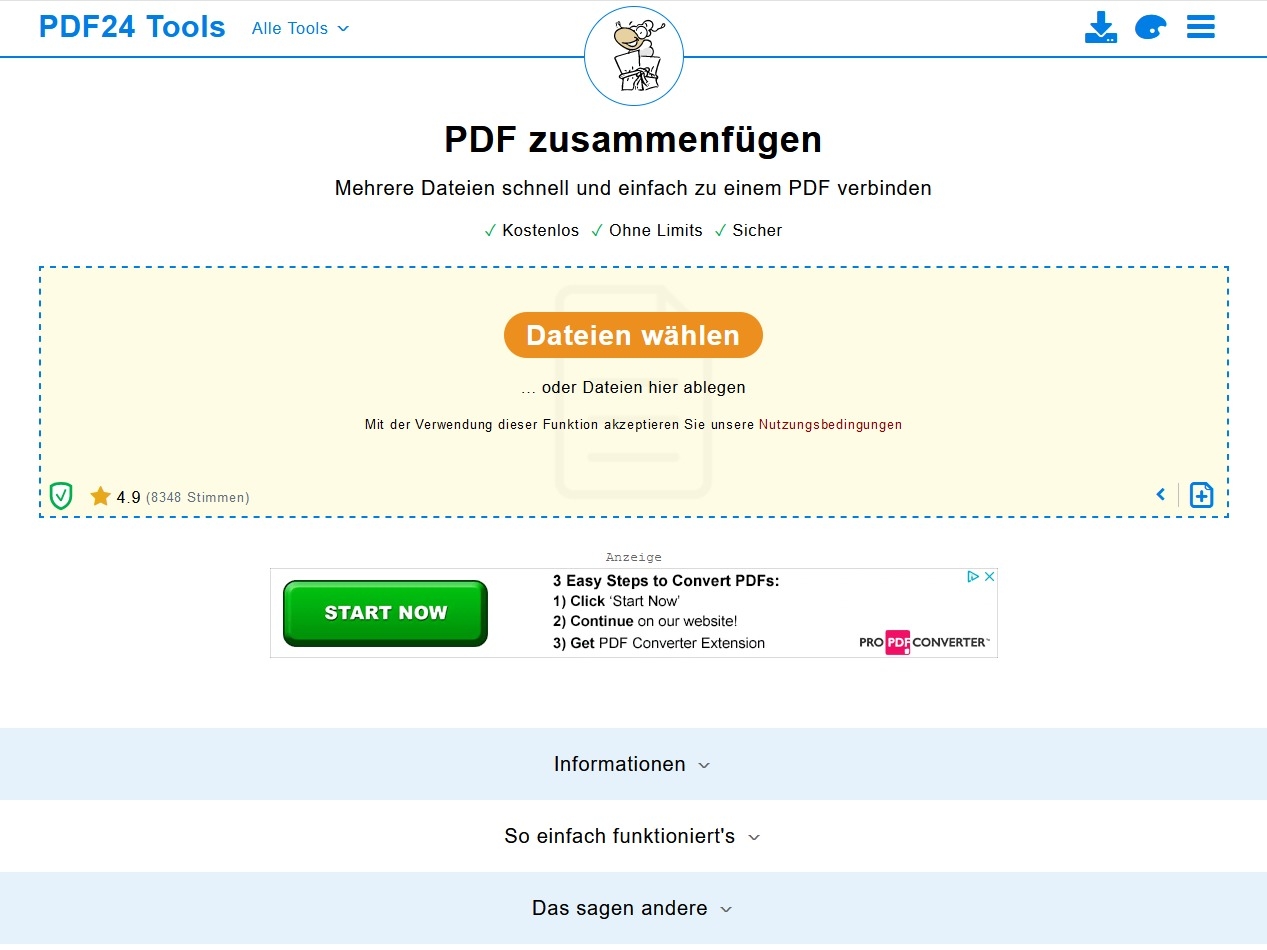 PDF Dateien Online Zusammenf gen PDF24 Tool Direkt Online Nutzen CHIP