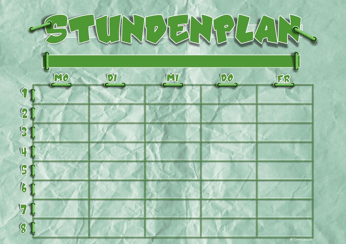 Kostenloser Stundenplan Zum Ausdrucken