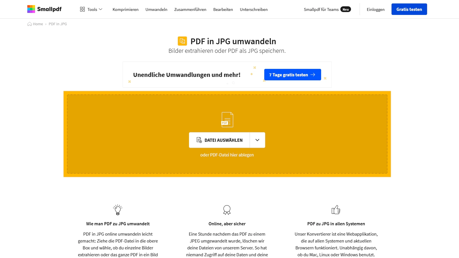 Von Jpg in PDF Umwandeln Kostenlos