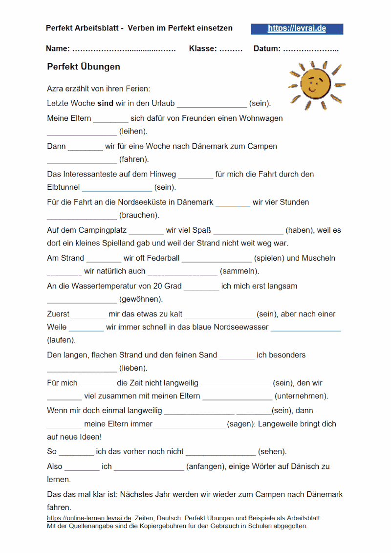 Daz Arbeitsblätter A2 PDF Kostenlos