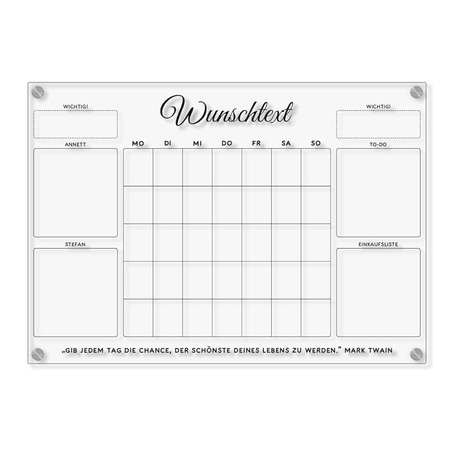 Monatskalender Zum Ausfüllen