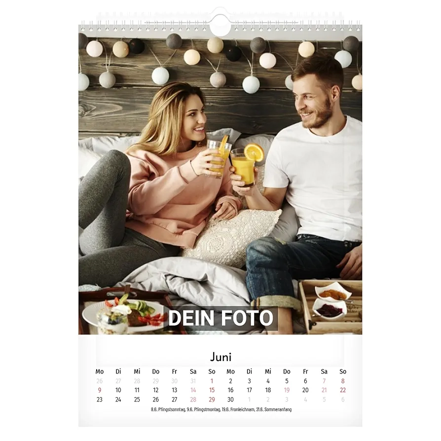 PhotoFancy Personalisierter Wandkalender 2026 Mit Eigenen Fotos Fotokalender Mit Eigenen Bildern Selbst Gestalten DIN A5 Und DIN A4 Hochformat Amazon de B robedarf Schreibwaren