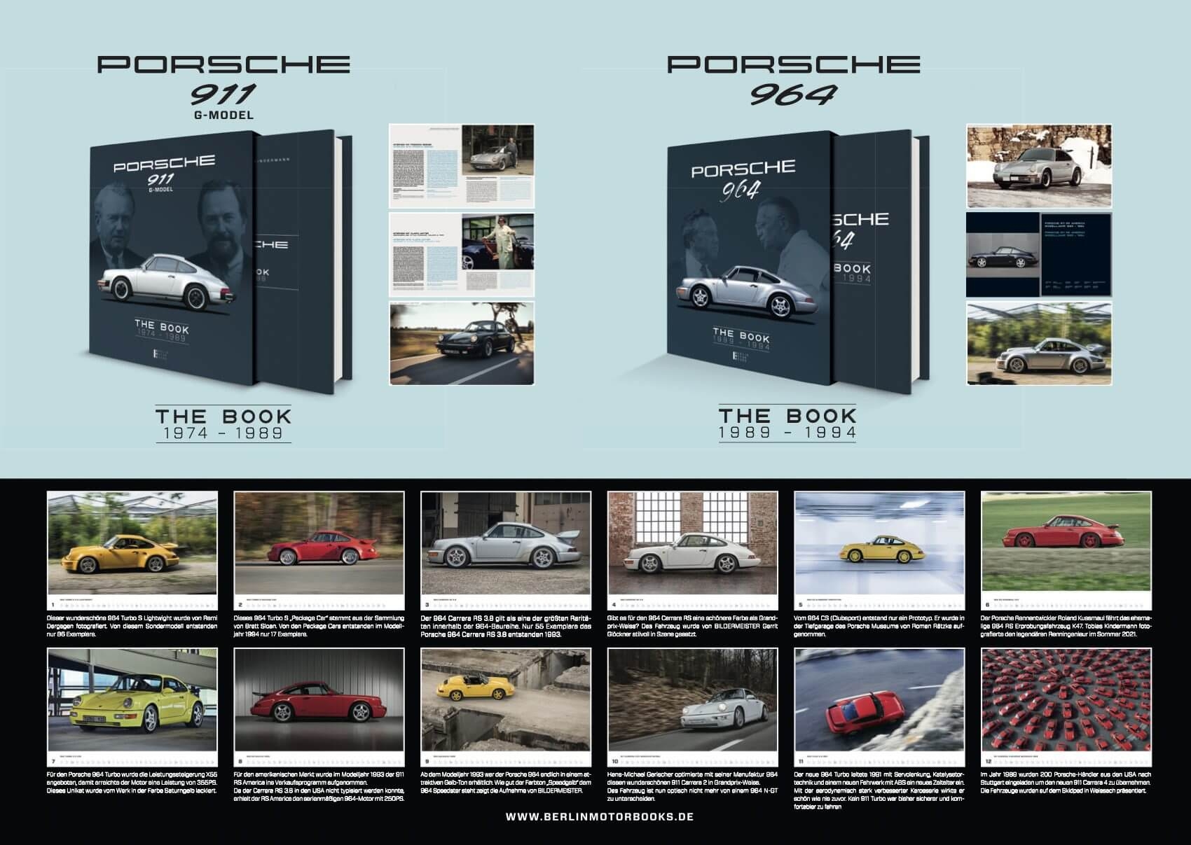 Porsche Calendar 2022 Porsche 964 Calendar Air Cooled Forever 2022 Berlin Motor Books