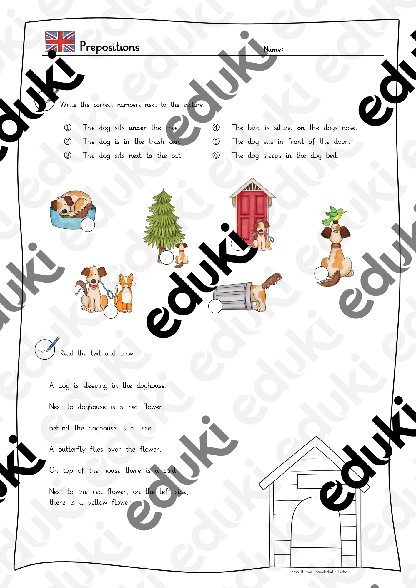 Prepositions Englisch Arbeitsbl tter Unterrichtsmaterial Im Fach Englisch