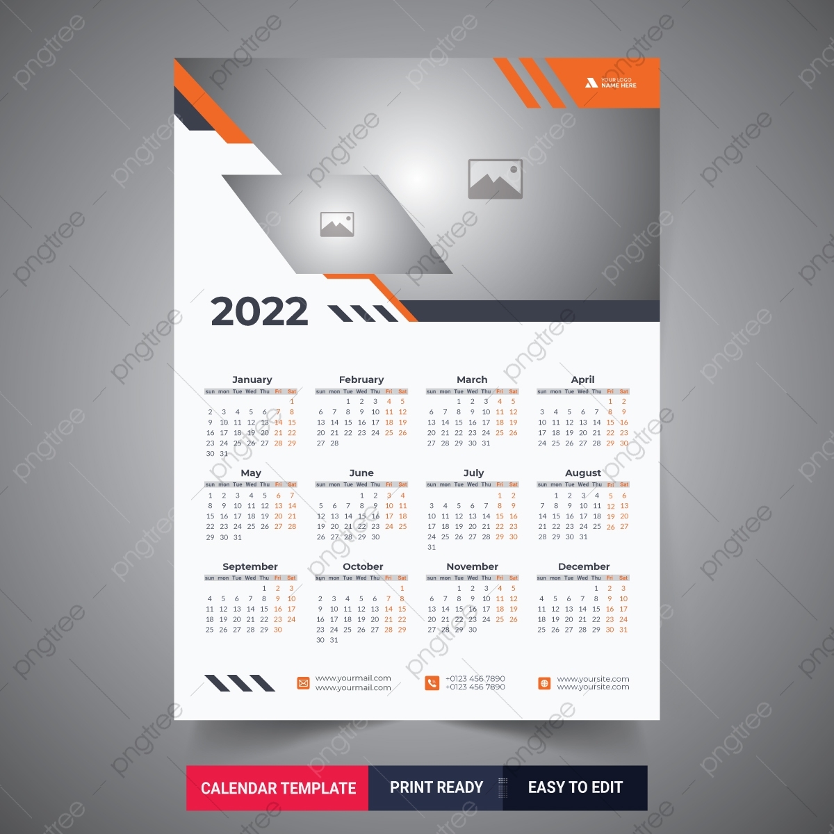 Template. Foto Kalender