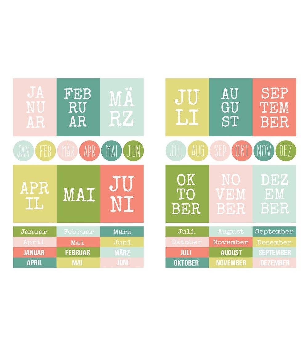 Printables Kalender Monate 