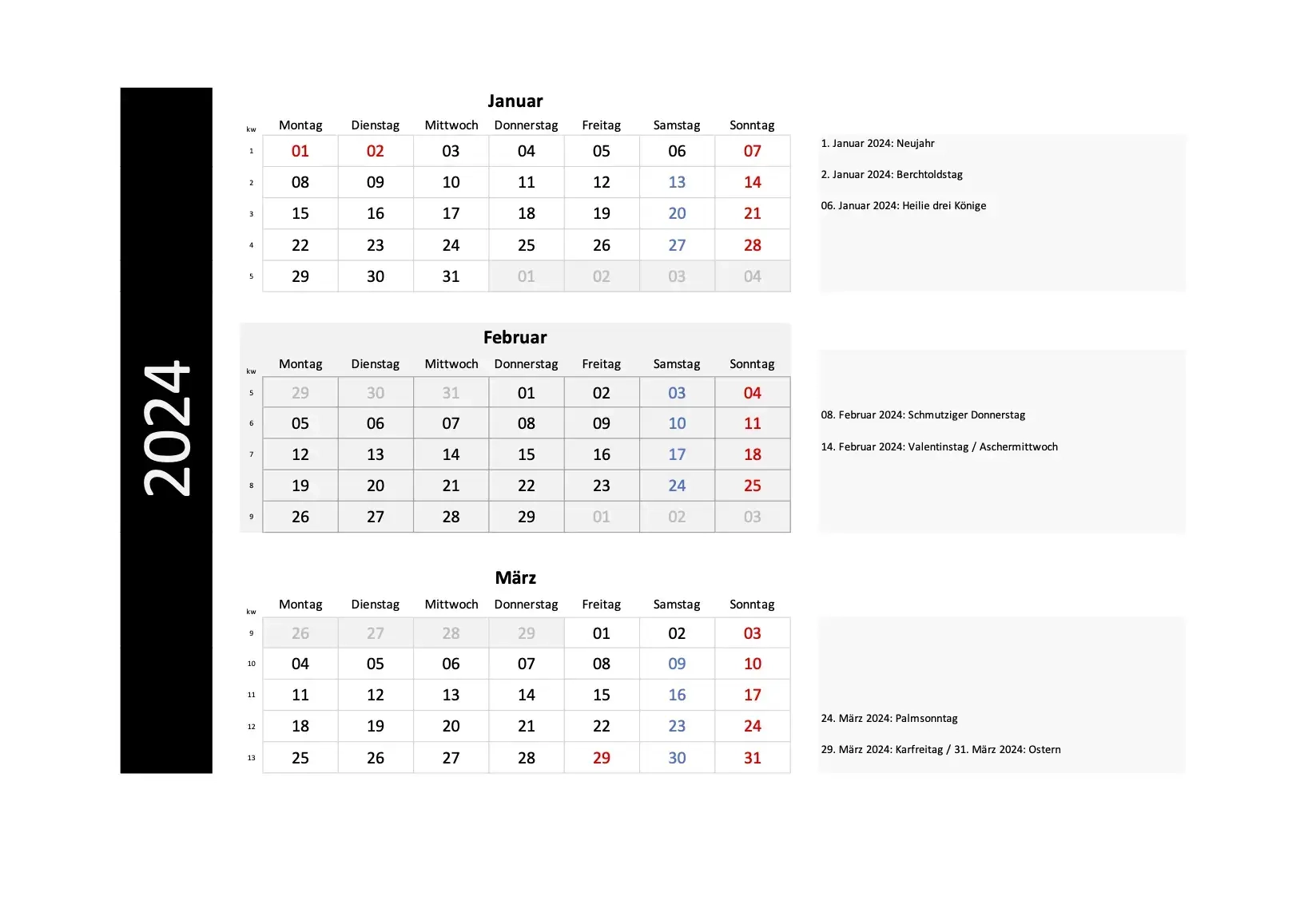 Kalender Zu Ausdrucken 2024