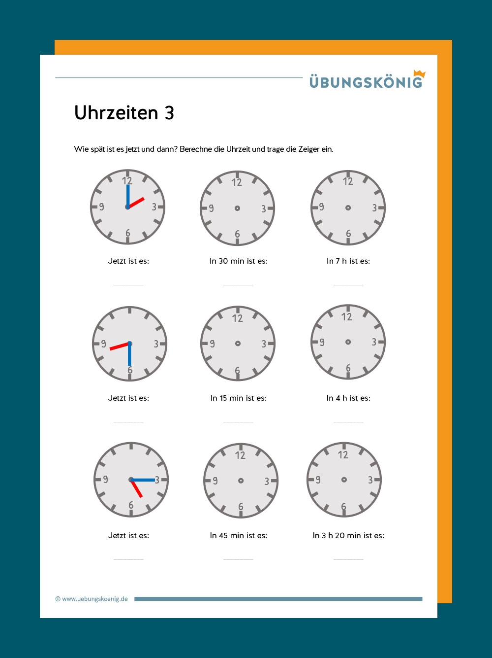 Arbeitsblätter Uhrzeit Klasse 2 Kostenlos