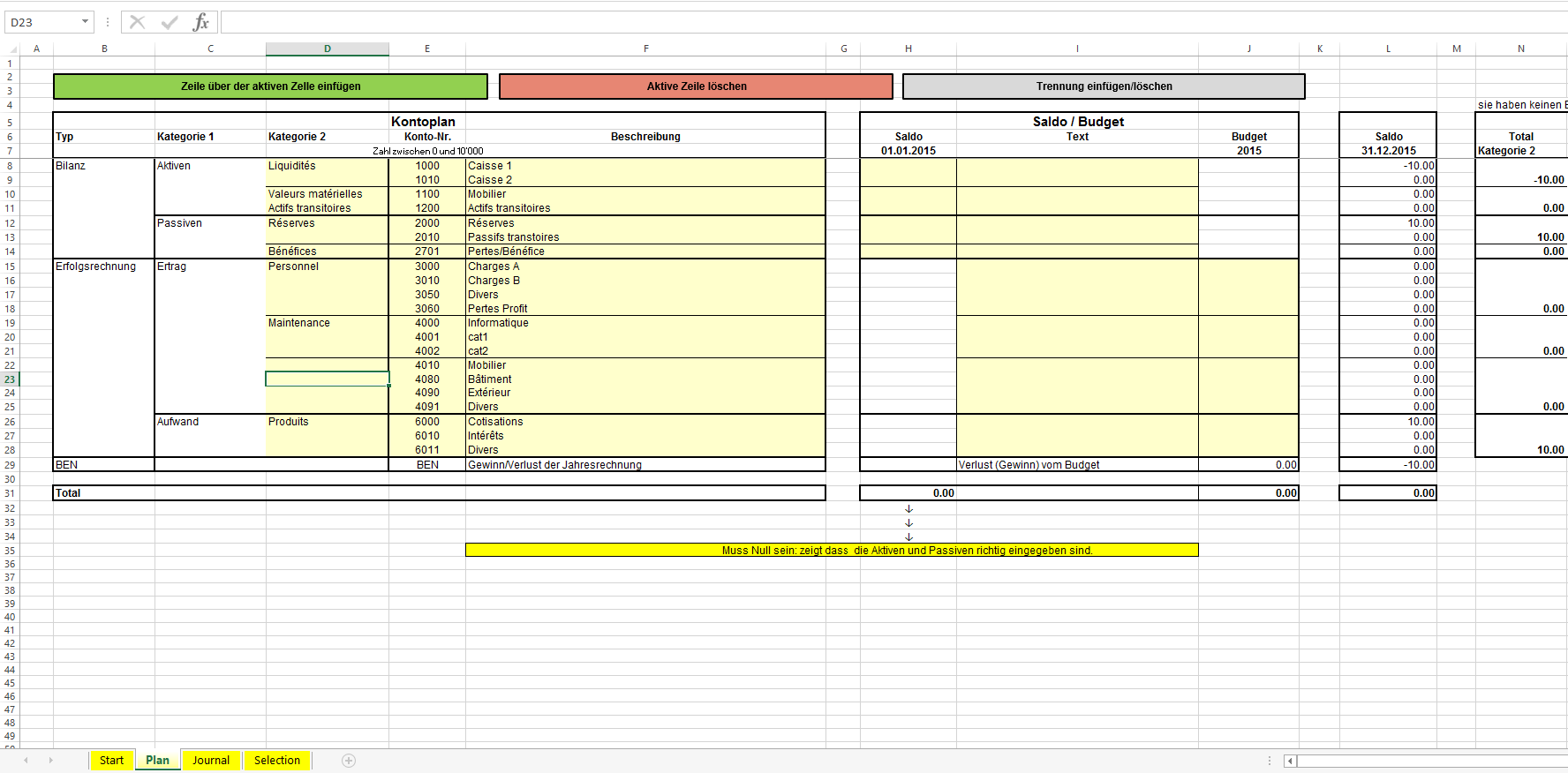 ReedCompta Doppelte Buchhaltung Excel