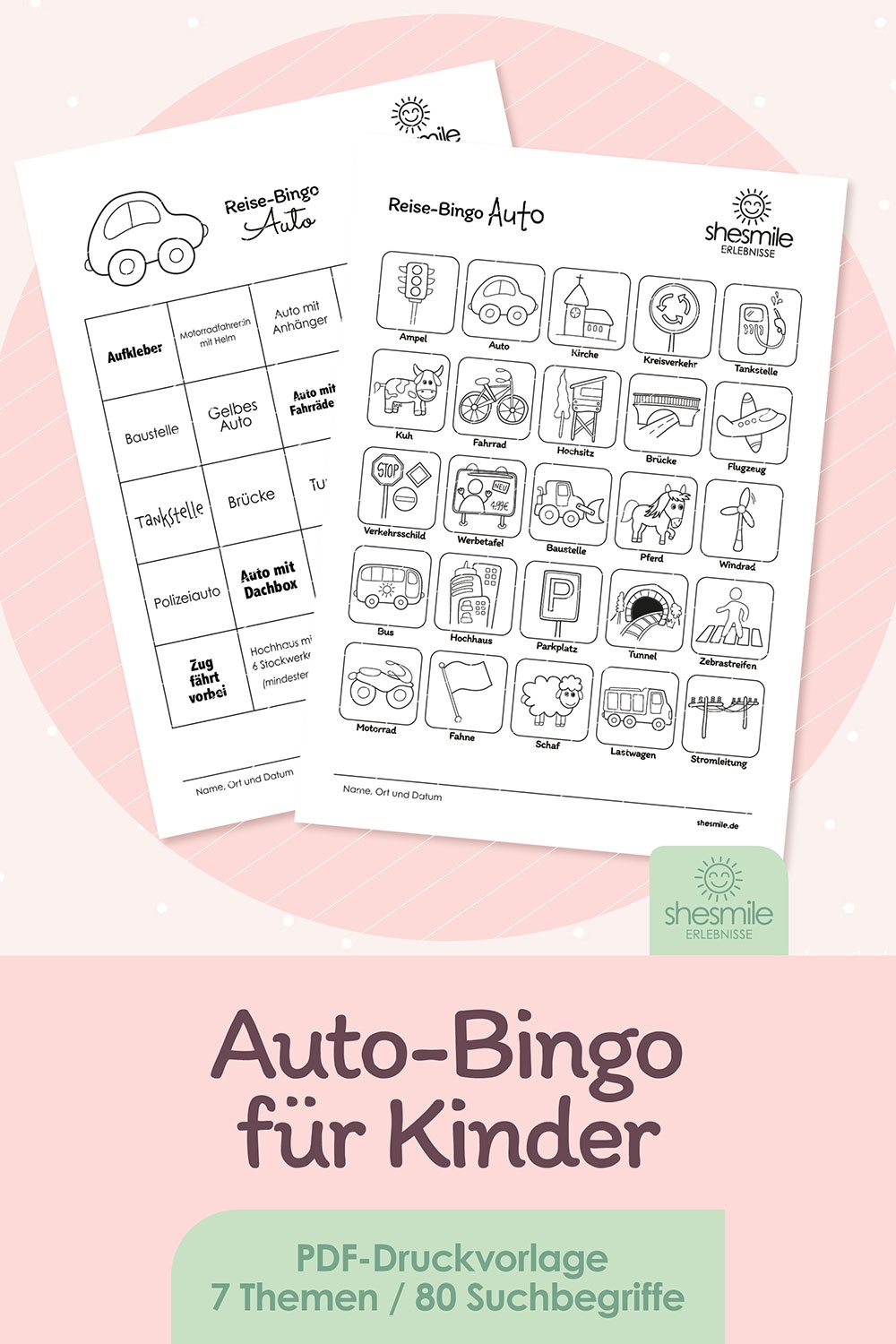 Reise Bingo F r Kinder Druckvorlage Spielideen Reise Bingo F r Kinder Druckvorlage Spielideen