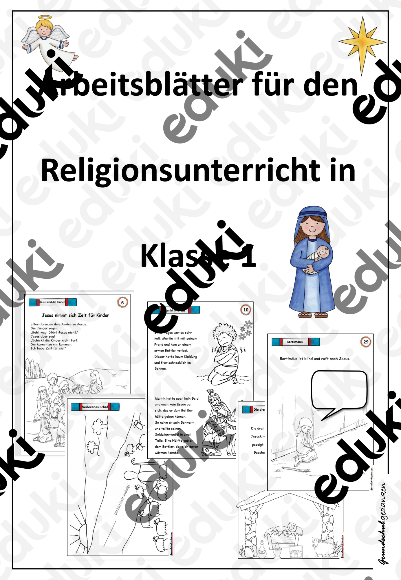 Religion In Klasse 1 30 Arbeitsbl tter Zum Sofortigen Einsatz Unterrichtsmaterial Im Fach Religion