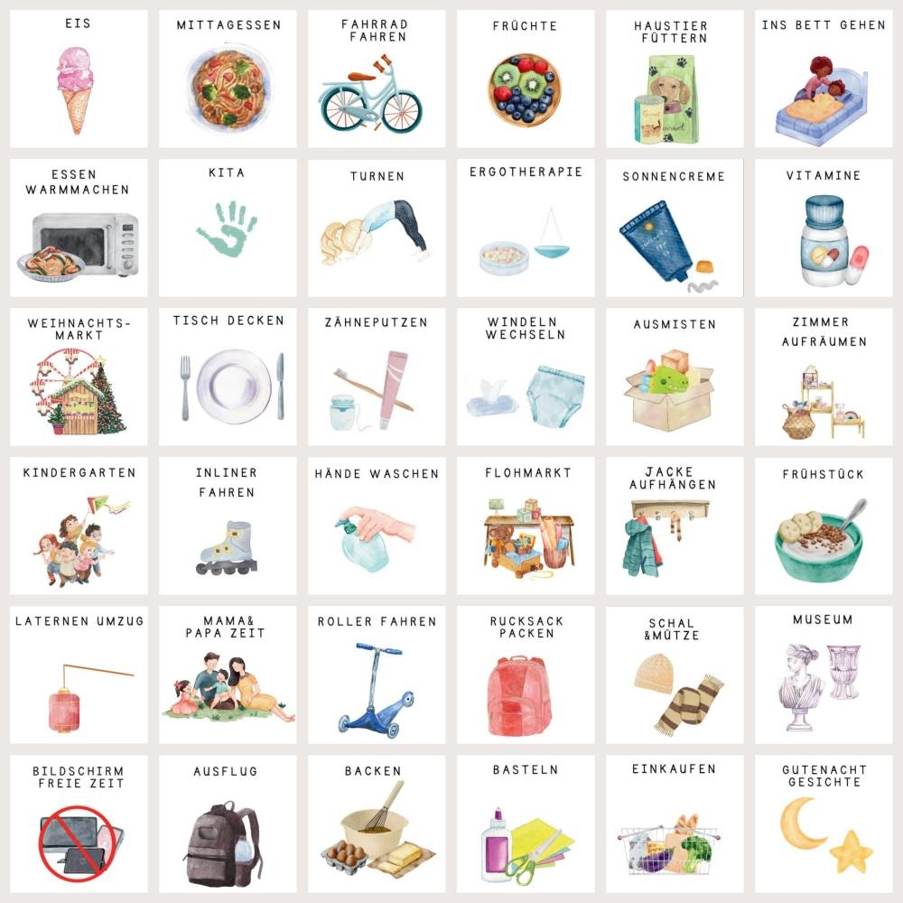 Routinekarten Kinder Digital F r Wochenplan Tagesplan Kinder Montessori A4 A3 PDF Sofort Download Zum Ausdrucken