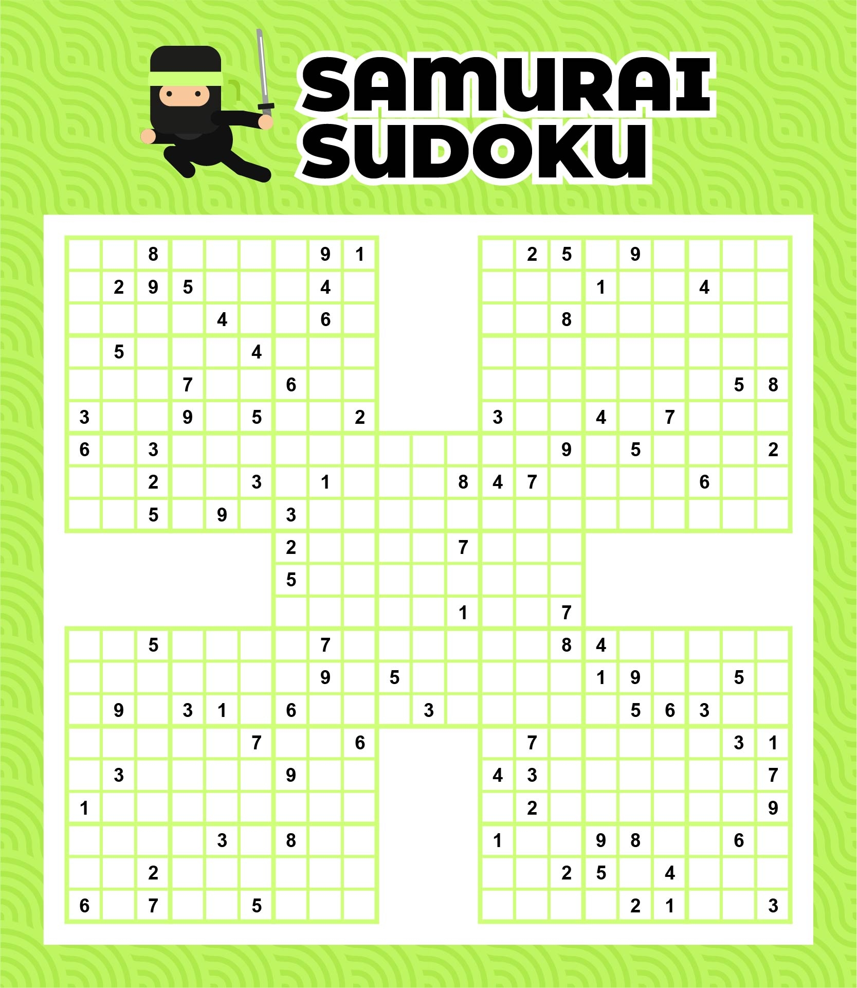 Samurai Sudoku Zum Ausdrucken Kostenlos