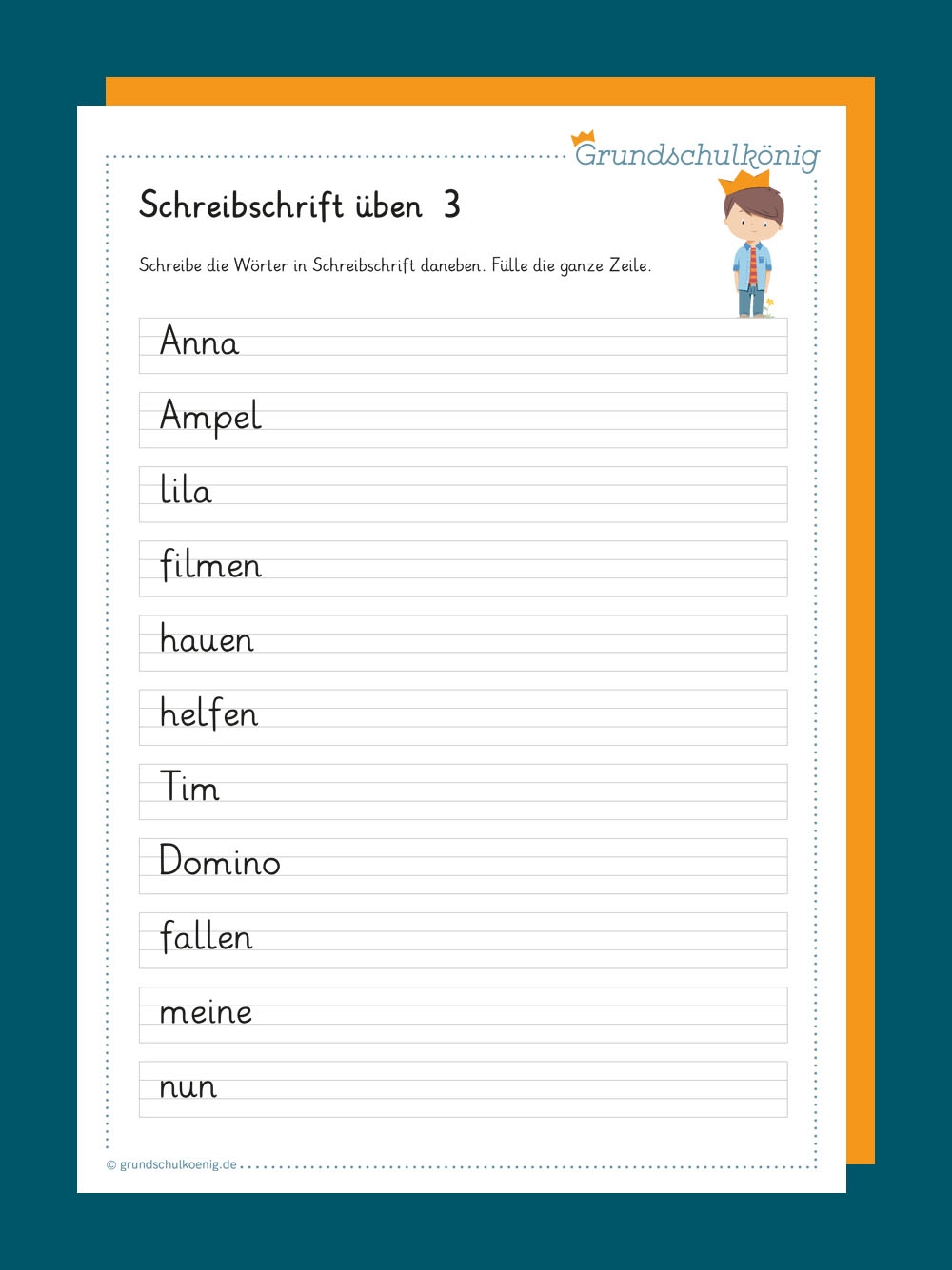 Schreibschrift Vereinfachte Ausgangsschrift