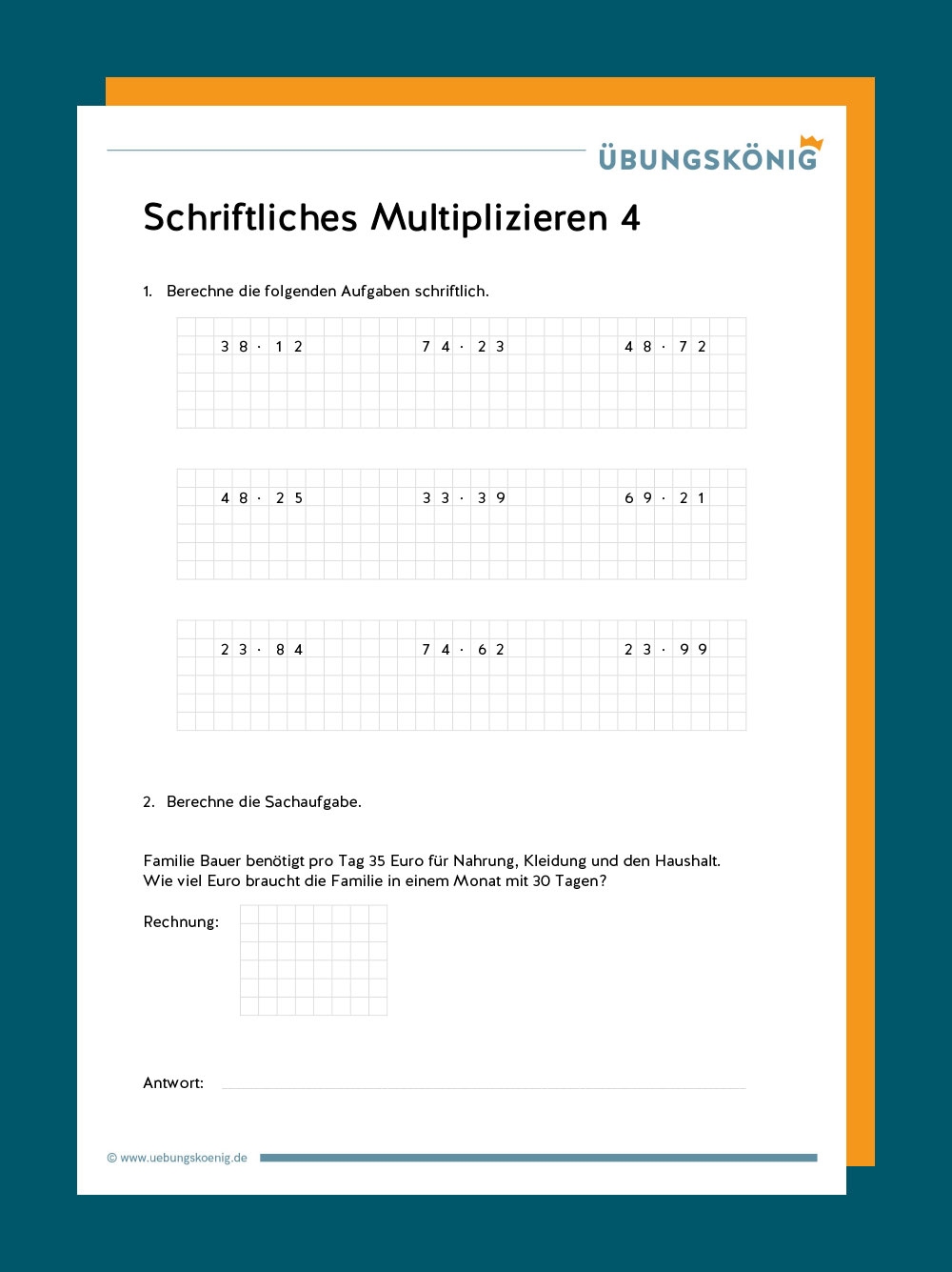 Schriftliches Multiplizieren