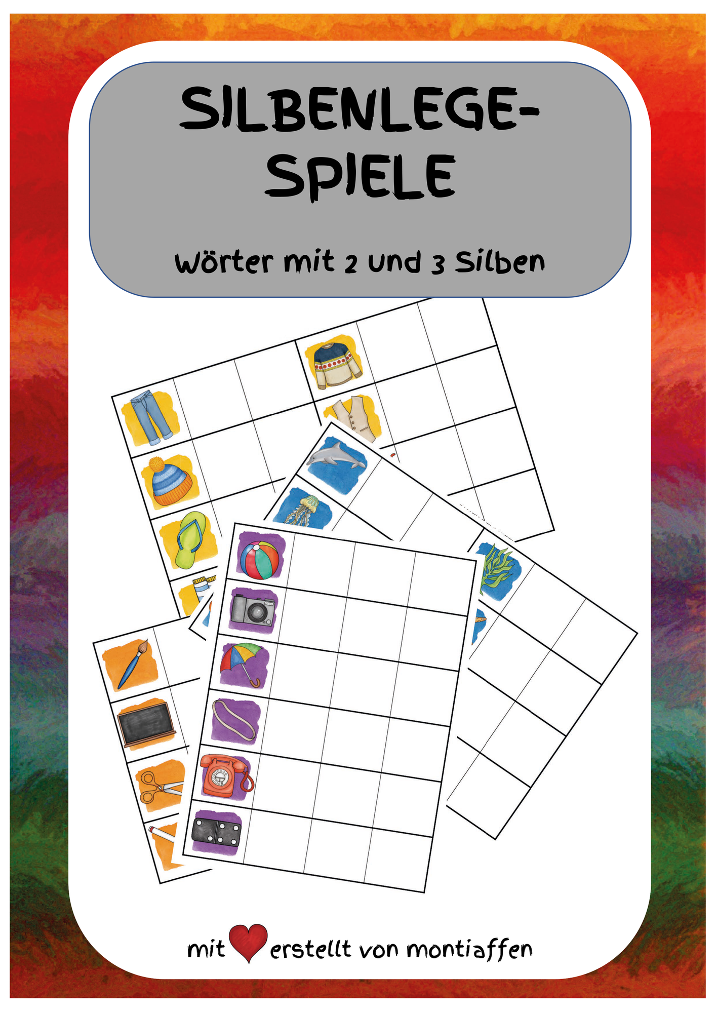 Silbenlegespiel Ein Freiarbeitsmaterial Zum Silbenlesen Unterrichtsmaterial Im Fach Deutsch
