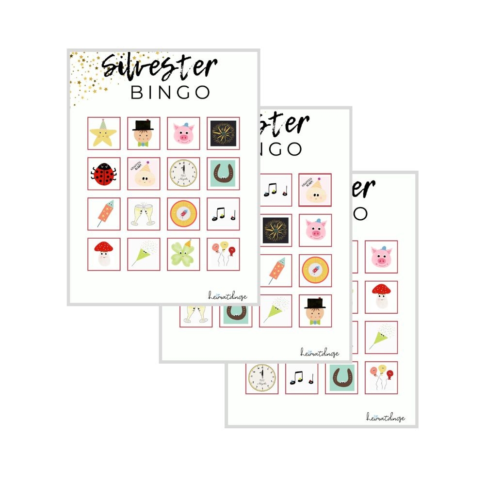 Silvester Bingo Mit Kostenloser PDF Vorlage Heimatdinge
