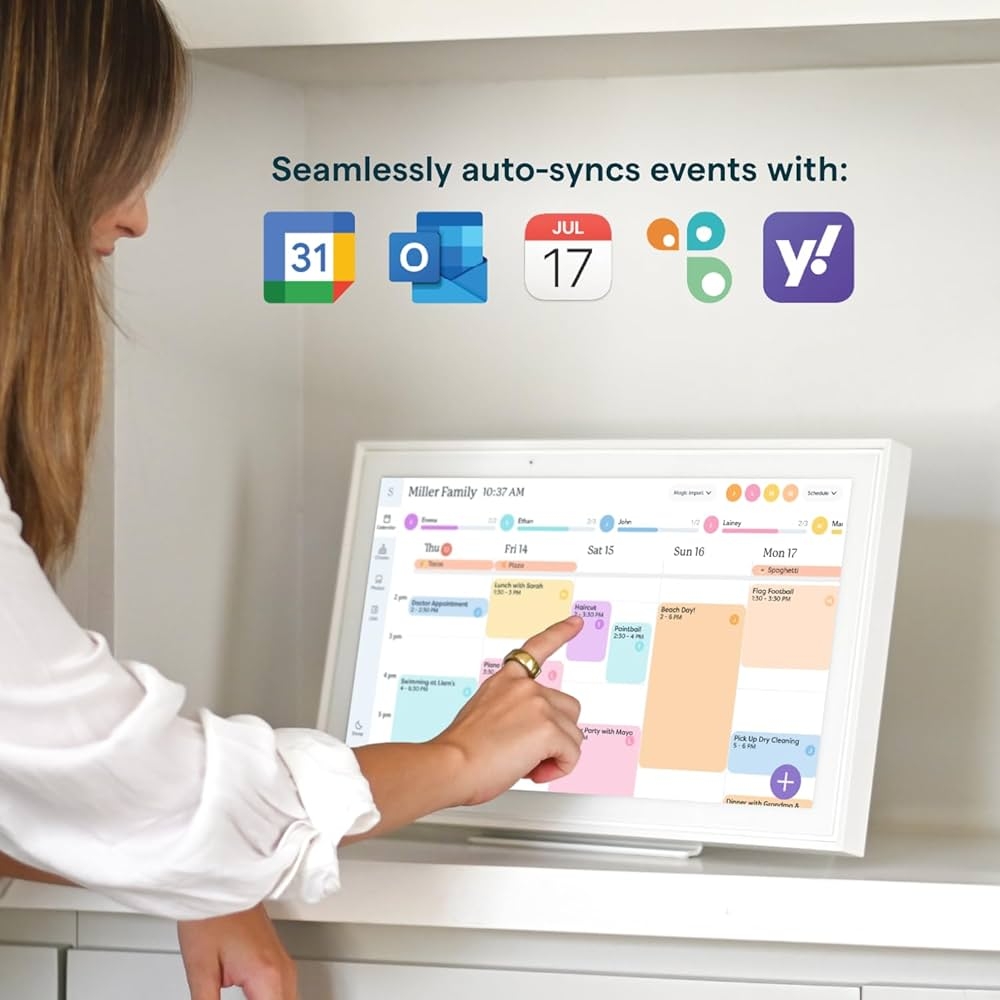 Skylight Kalender 15 Zoll Digitaler Kalender Aufgabendiagramm Smart Touchscreen Interaktives Display F r Familienpl ne Wandhalterung Inklusive Wei Amazon de B robedarf Schreibwaren