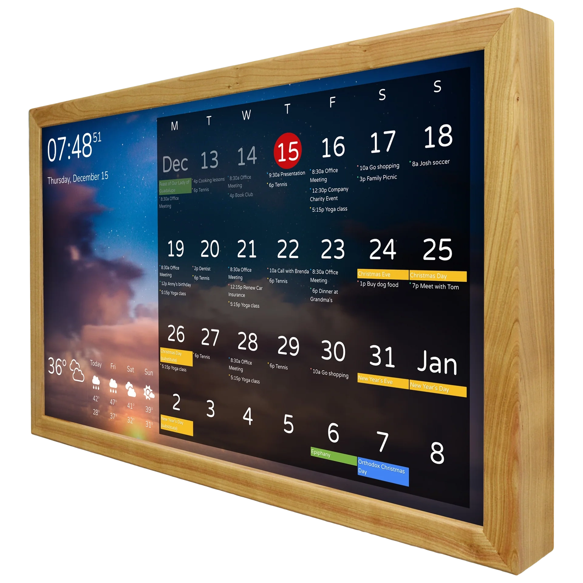 Smart Wall Calendar 32 Inch Smartnmagic