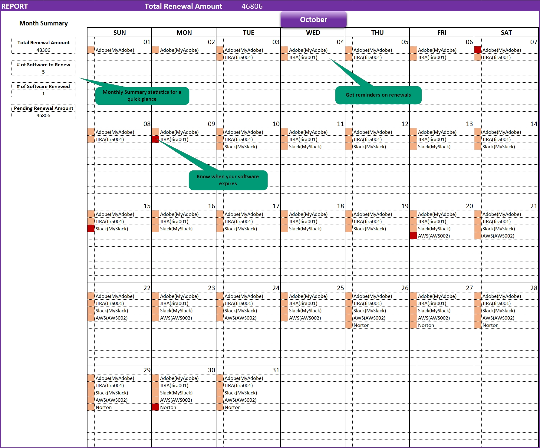 Kalender I Excel