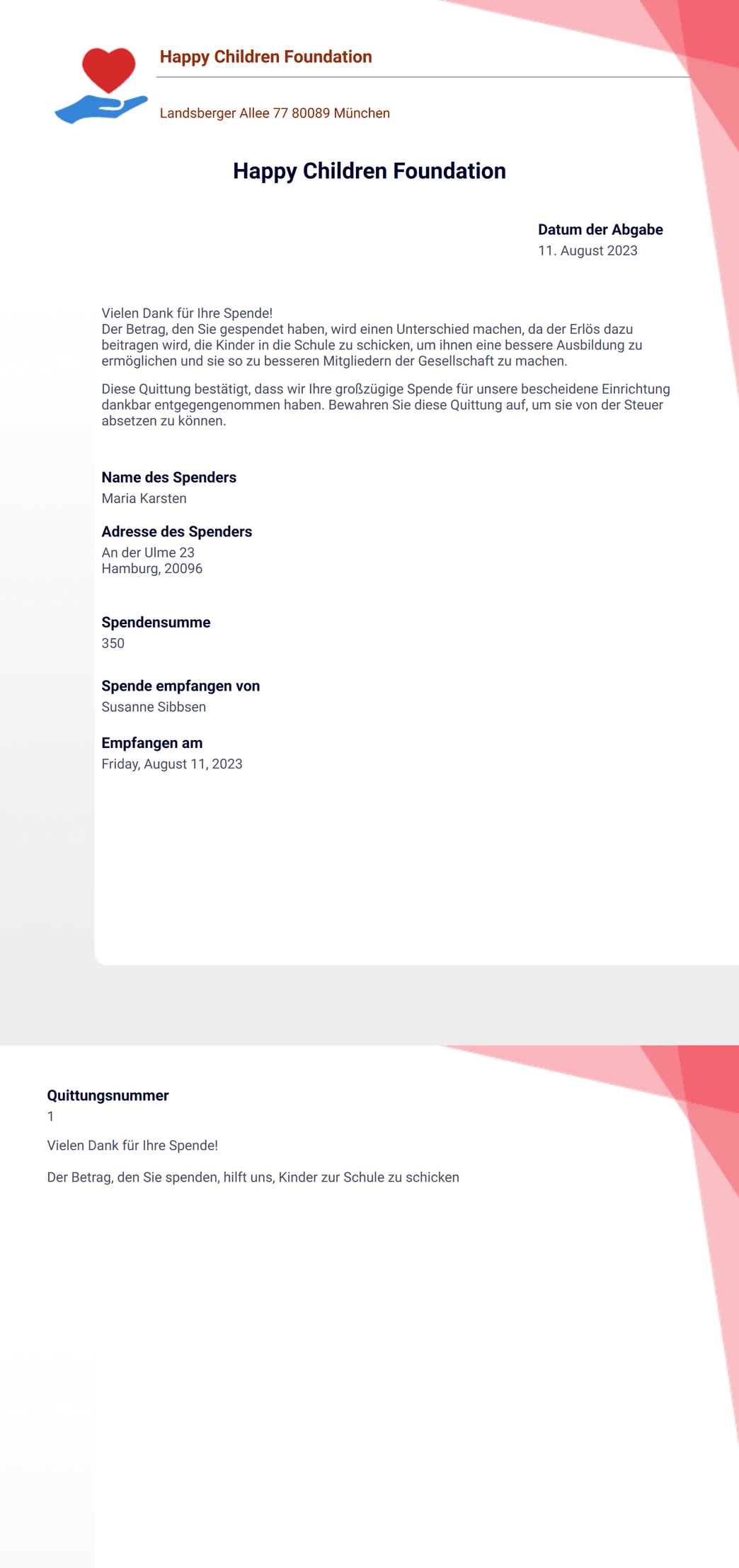 Spendenscheine Zum Ausdrucken Kostenlos Spendenscheine Zum Ausdrucken Kostenlos