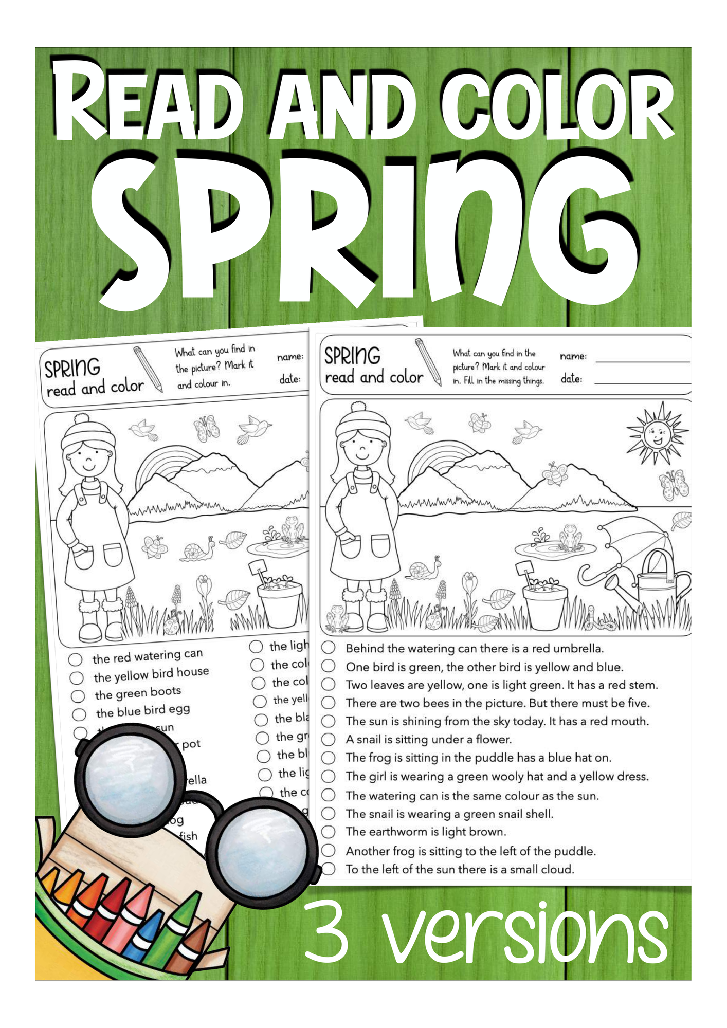 Arbeitsblätter Englisch Grundschule Frühling