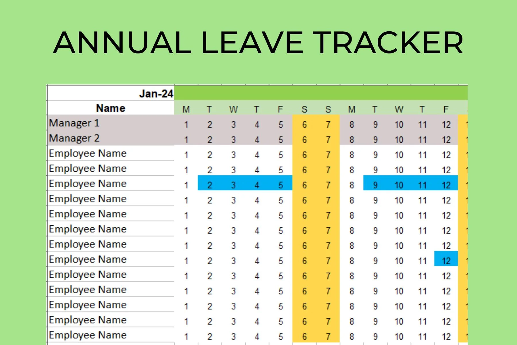 Excel Kalender Formátován