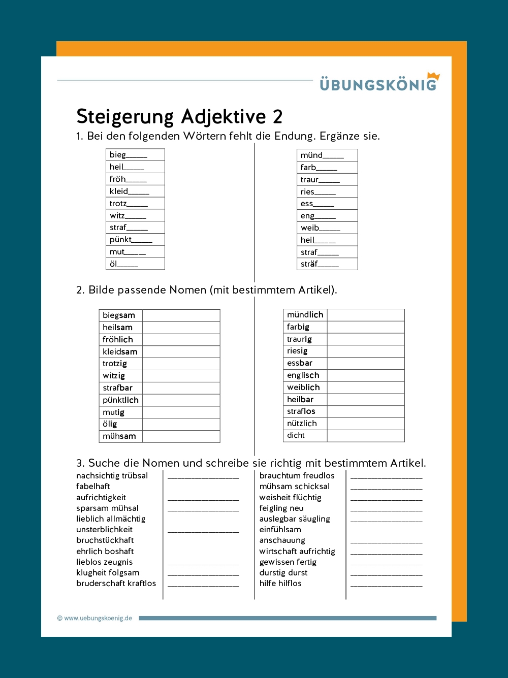 Steigerung Adjektive