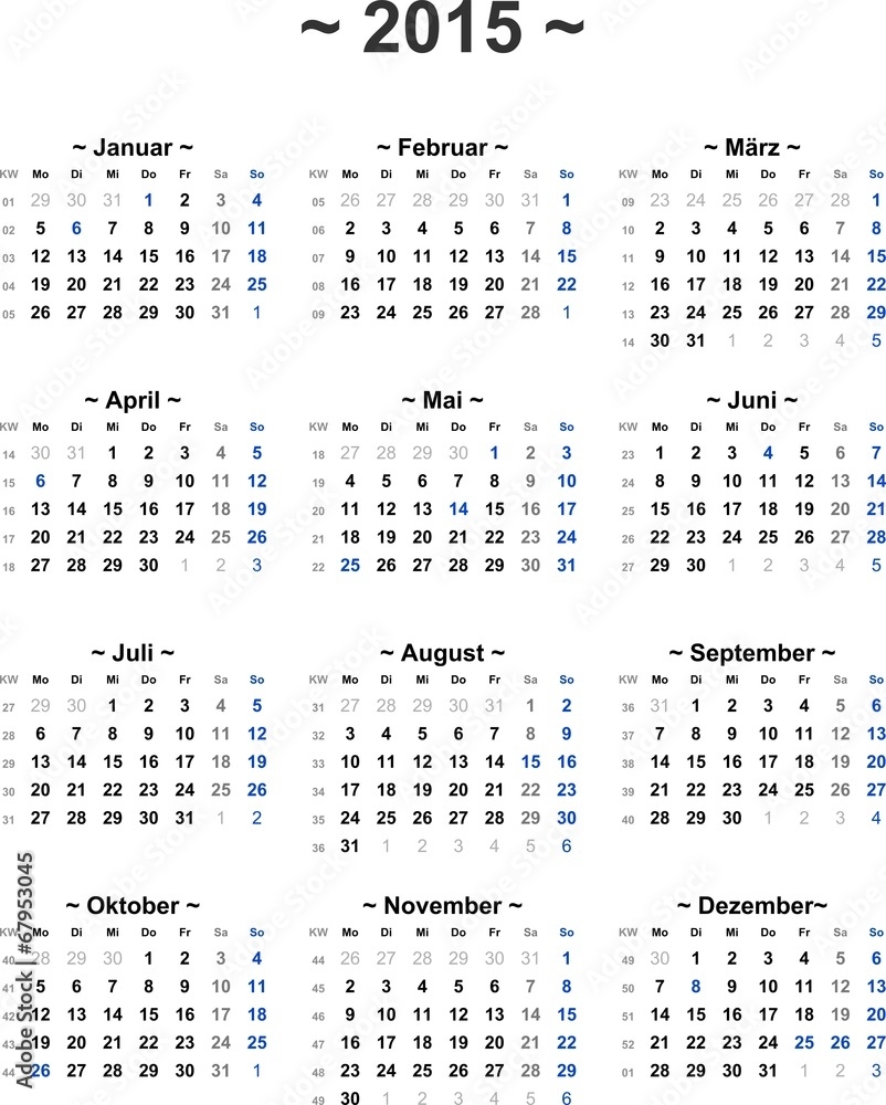 Kalender 2015 Anzeigen