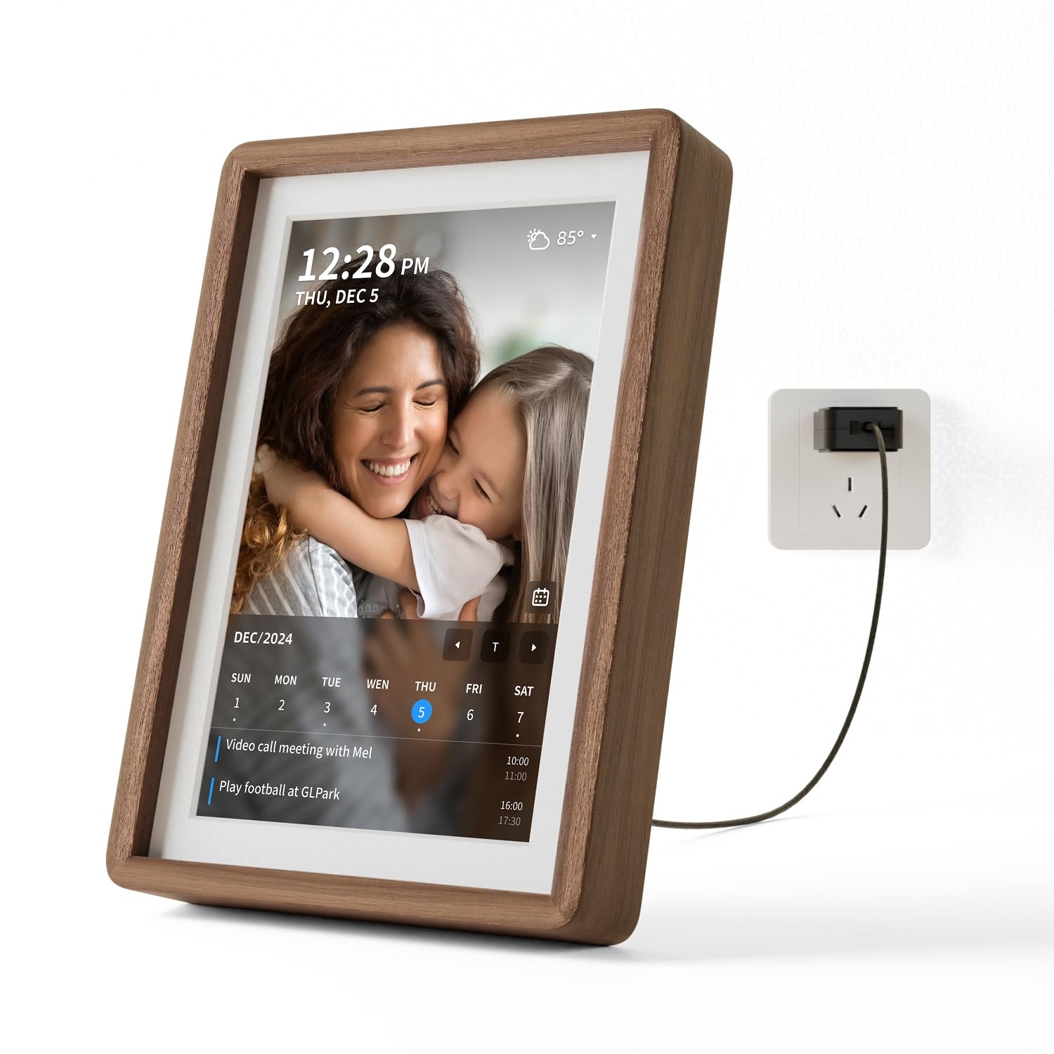 SyncGo 10 1 Zoll Wi Fi Smart Digital Kalender Zeigen Sie Ihre Fotos An Wi Fi Sync Mit Google Kalender Weitwinkel HD Ansicht Amazon de B robedarf Schreibwaren