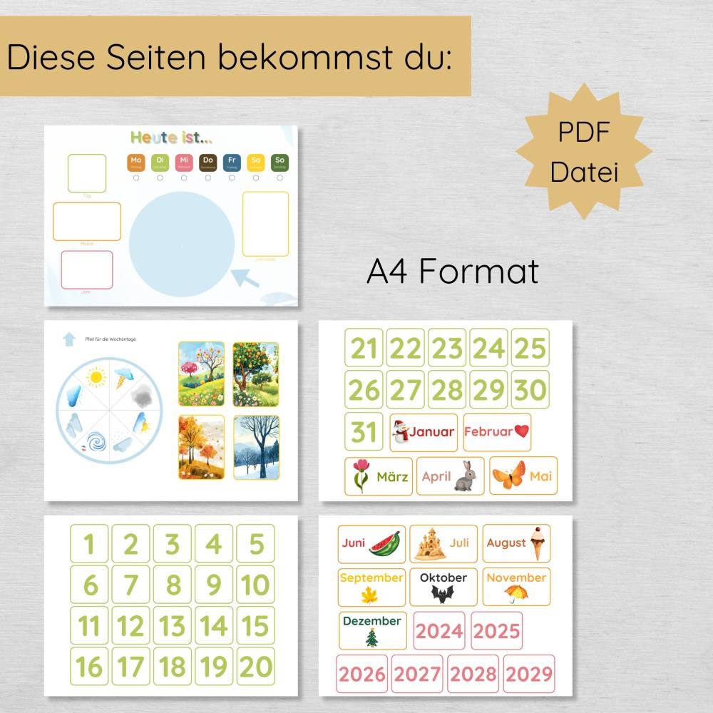 Monatskalender Kinder Ausdrucken