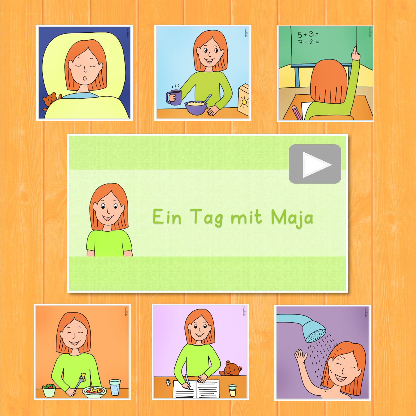 Tageszeiten Und Tagesablauf Frau Locke