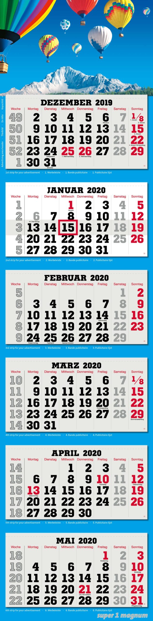 Terminic Wandkalender Rahe Werbemittel
