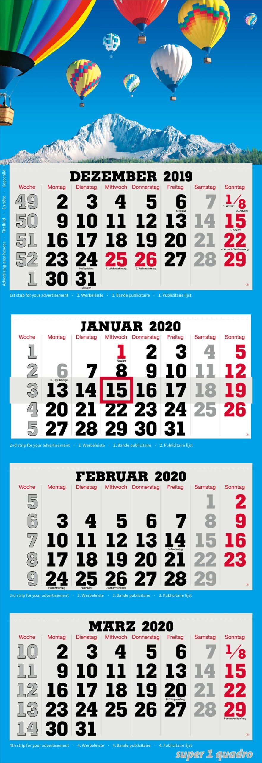 Terminic Wandkalender Rahe Werbemittel