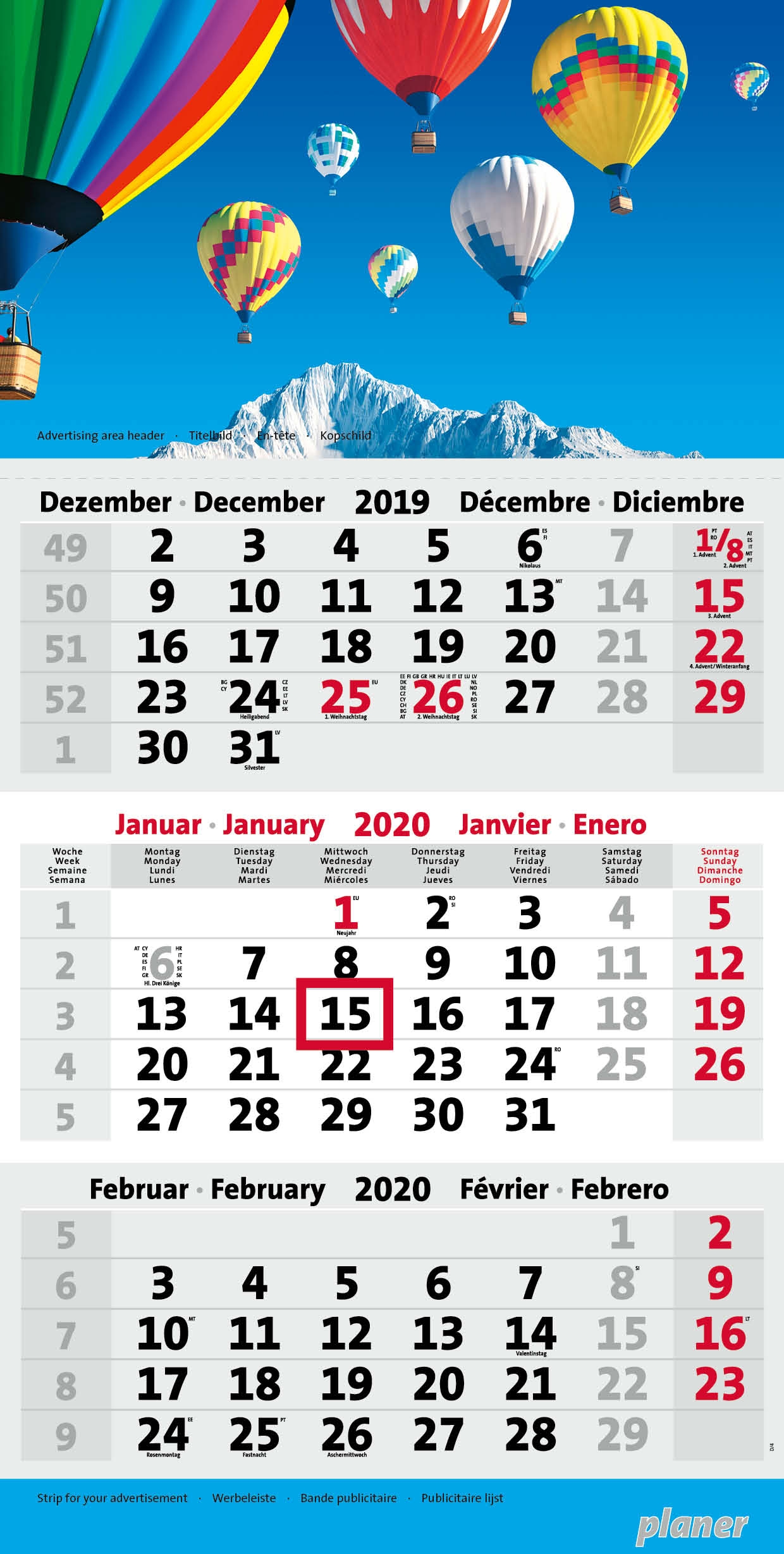 Terminic Wandkalender Rahe Werbemittel