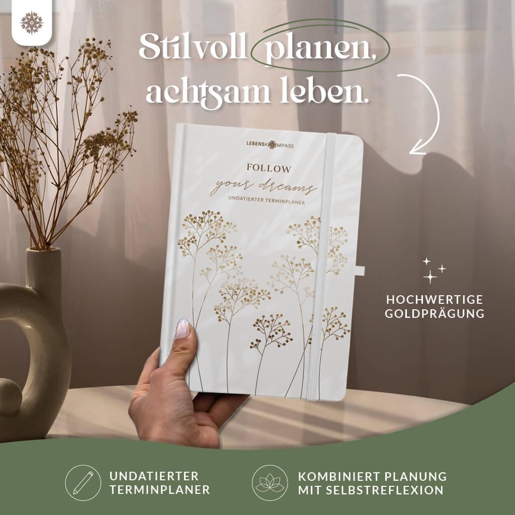 Terminplaner Undatiert A5 Sch ner Hardcover Kalender Ohne Datum Terminkalender Mit Stifthalter Froschtasche Extras Etsy