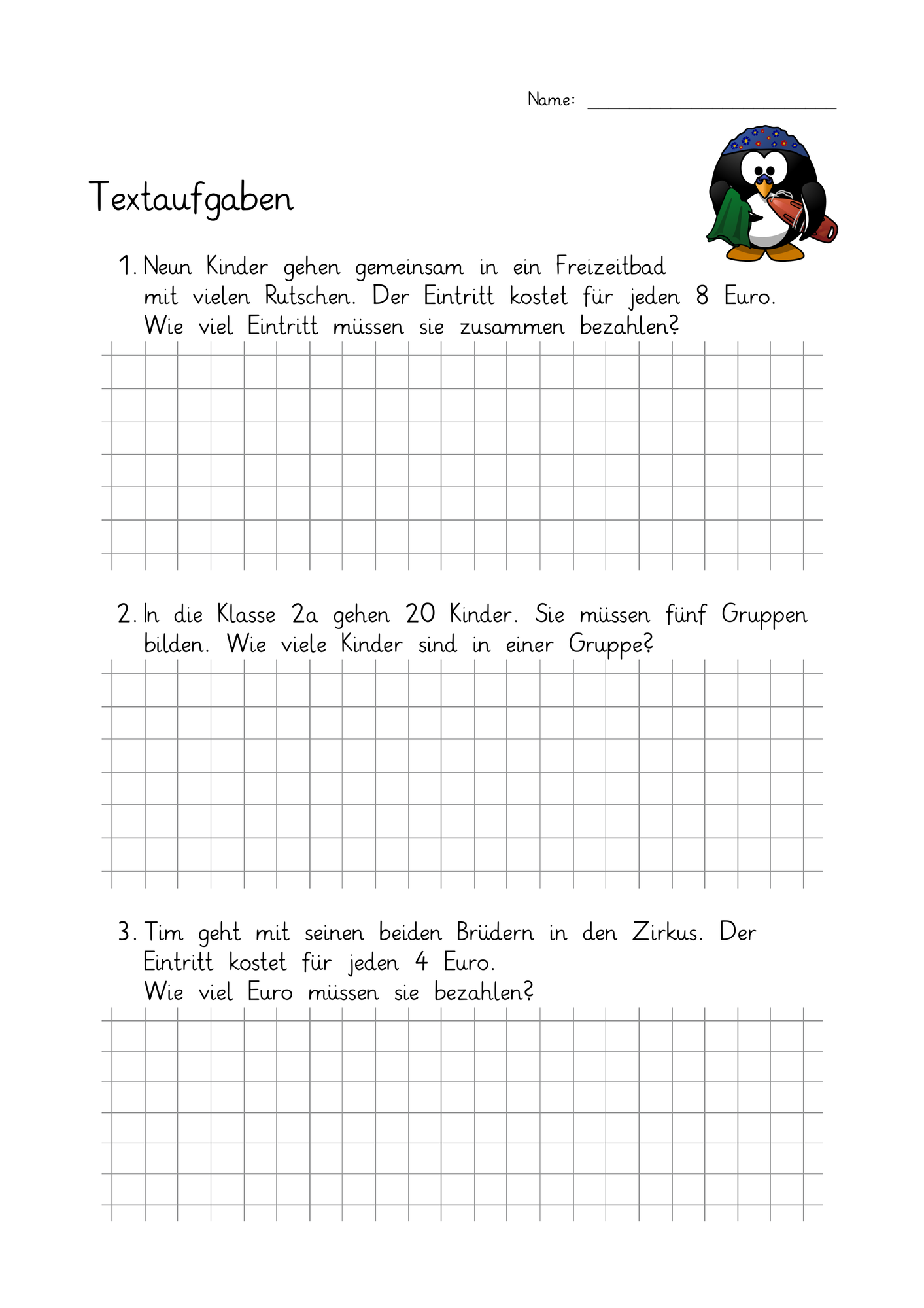 Textaufgaben Klasse 2 bis Division Ohne Rest Unterrichtsmaterial Im Fach Mathematik
