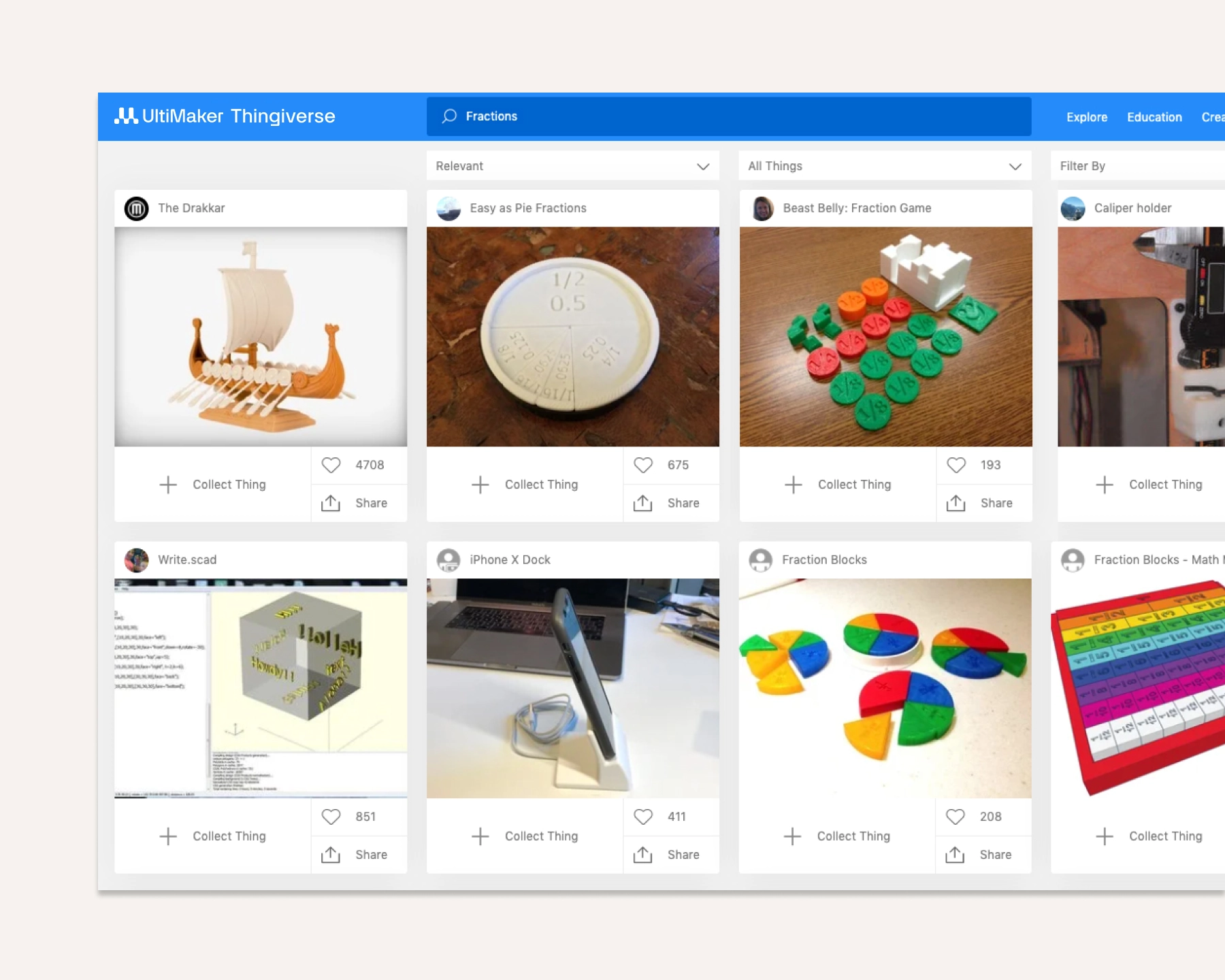 Thingiverse Education MakerBot