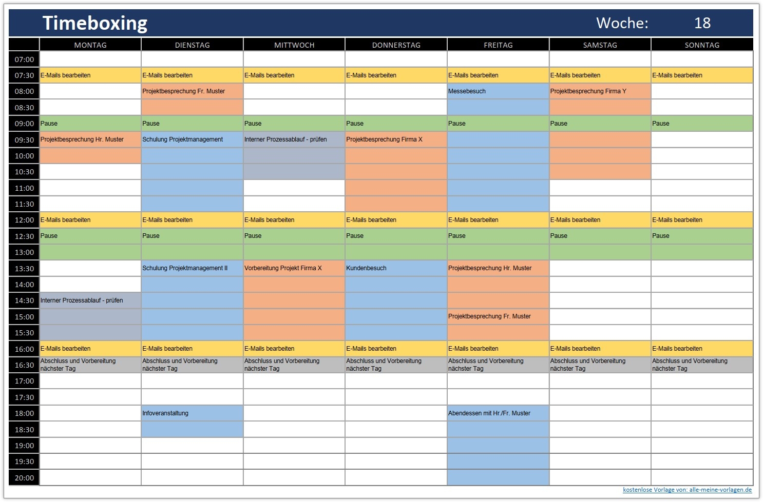 Timeboxing Excel Vorlage So Optimierst Du Dein Zeitmanagement Alle meine Vorlagen de