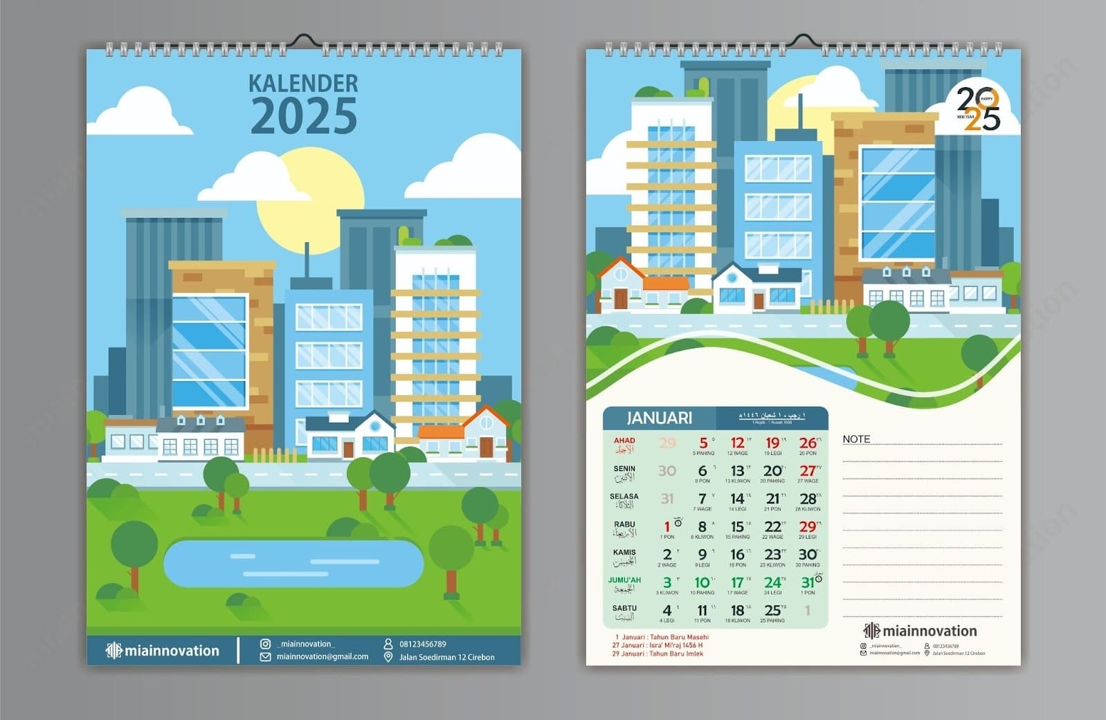 Desain Kalender 2025