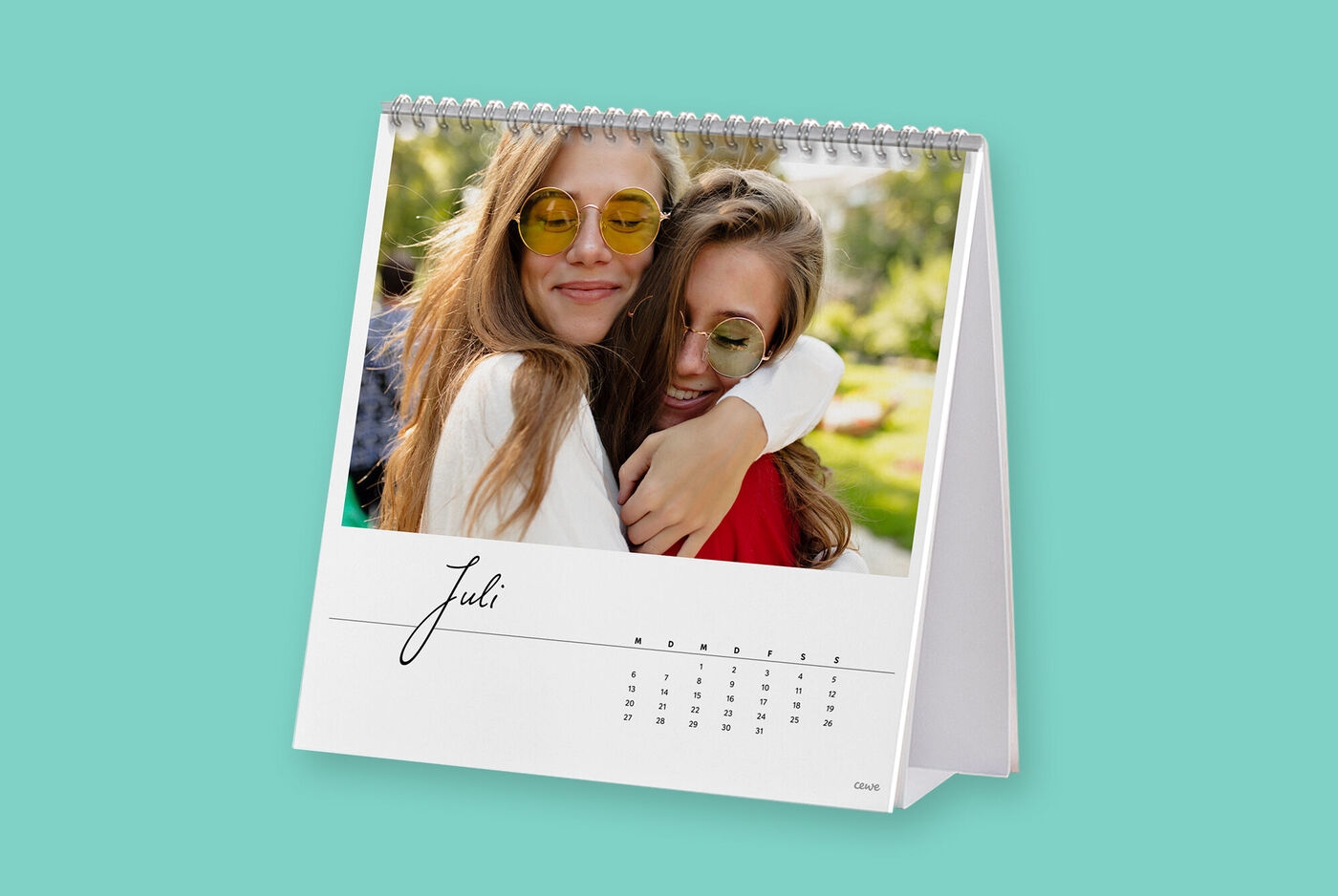 Foto Tischkalender Holzaufsteller