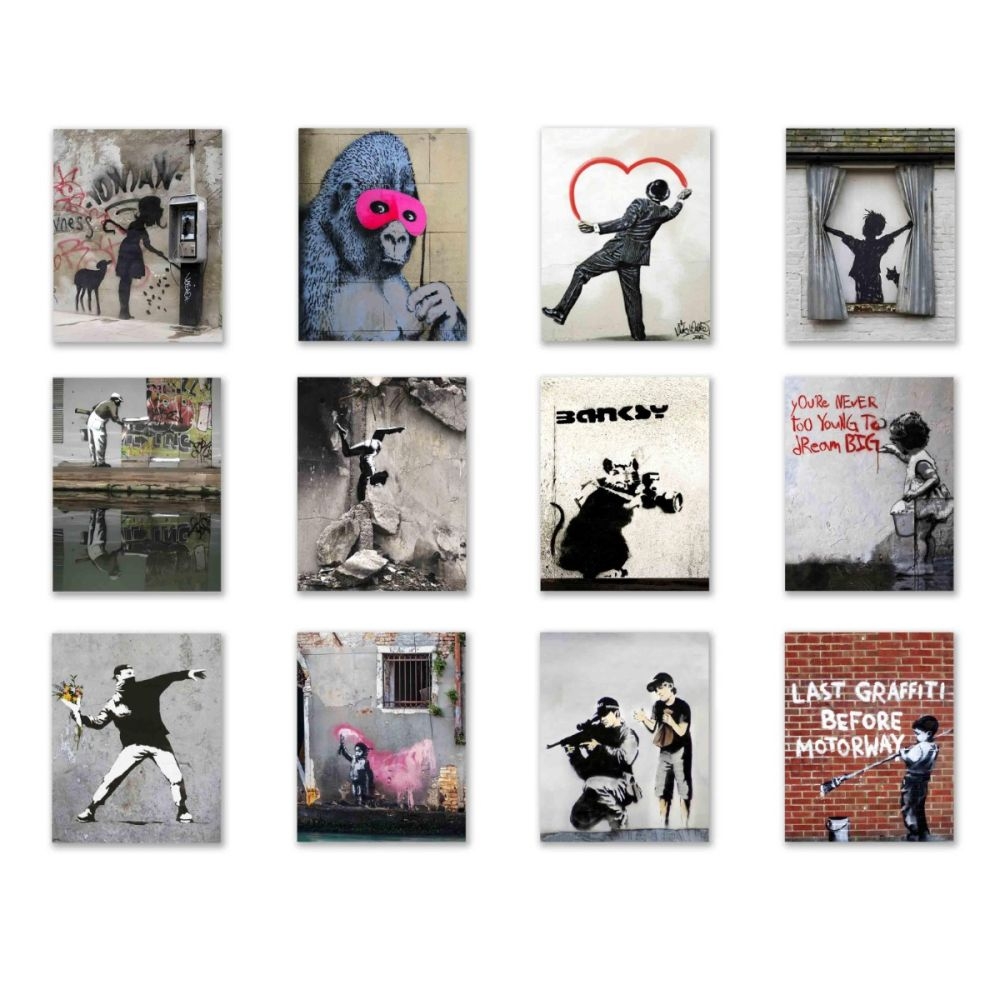 Tischkalender Kalender 20234 A5 Moderner Wandkalender Geschenkidee Banksy Art