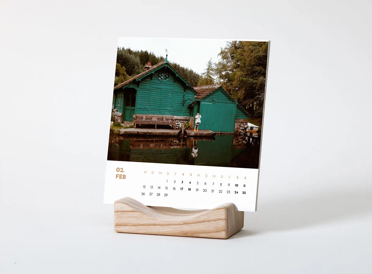 Tischkalender Ohne Holzfu Rosemood