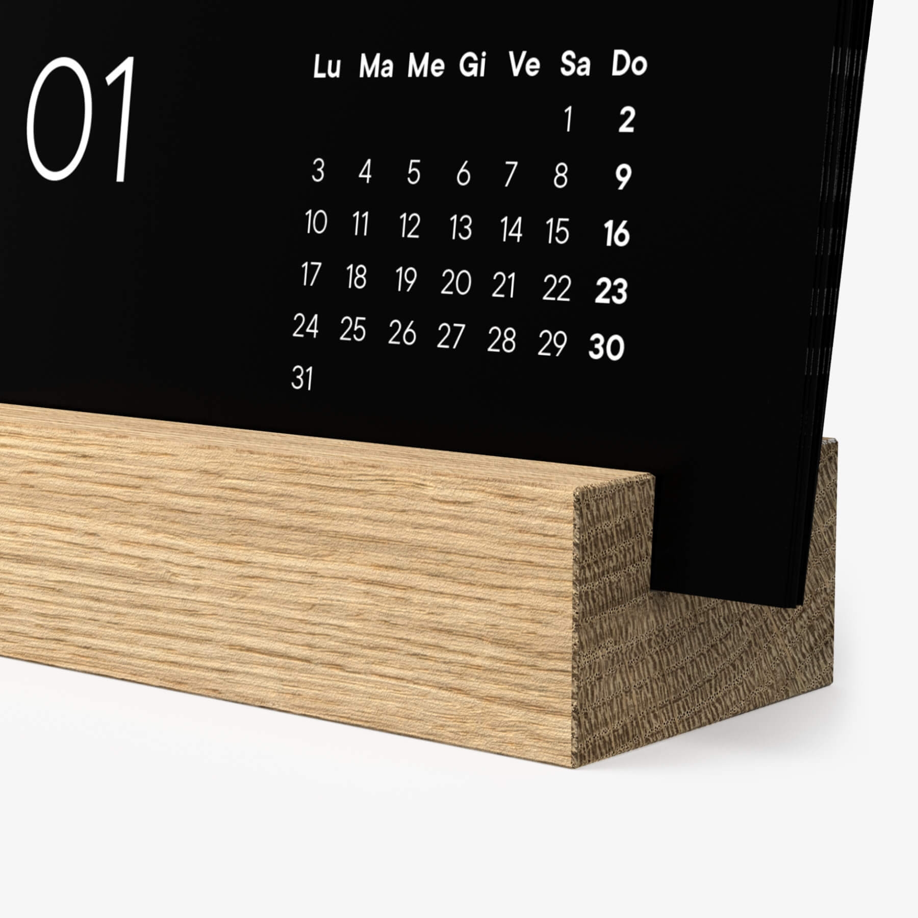 Tischkalender Sinne Holzaufsteller