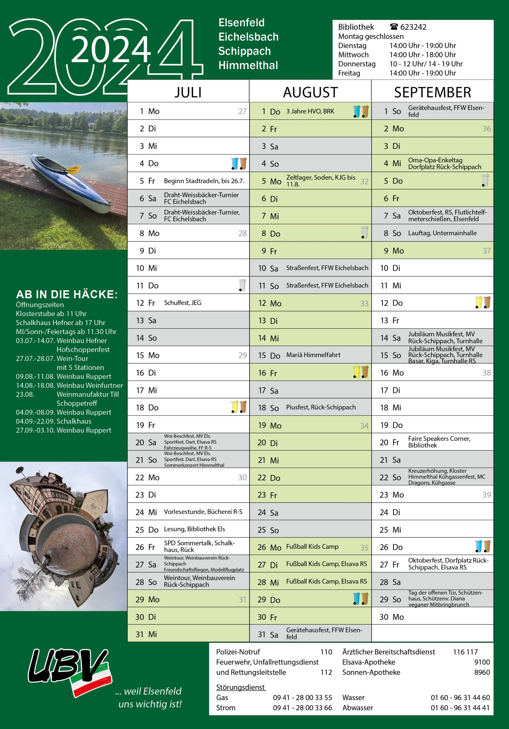 UBV Kalender F r Das Zweite Halbjahr 2024 UBV Elsenfeld